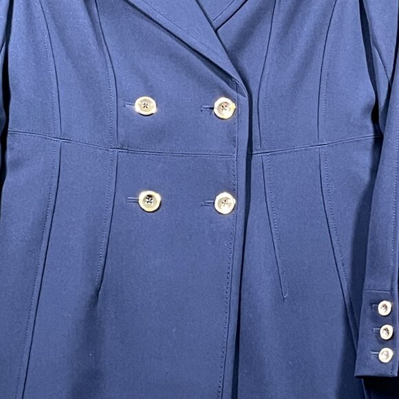 WHITE HOUSE BLACK MARKET *NEW* Femme Peacoat Officer Blue Sz Medium Gold Button - Picture 7 of 12